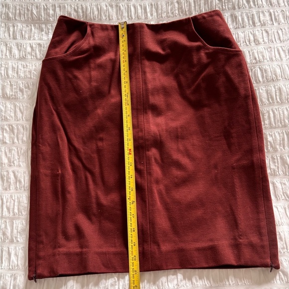 CAbi Two Piece Burgundy Suit with Notched Lapel and Streamlined Silhouette - Picture 6 of 10